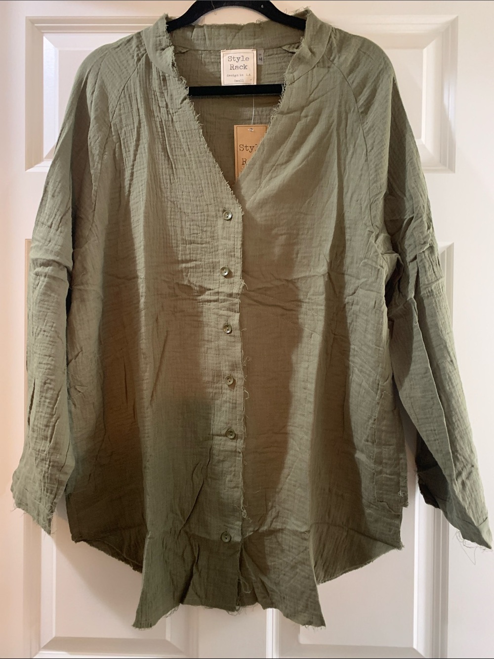 Style Rack Olive Green Tunic Top - Picture 2 of 5